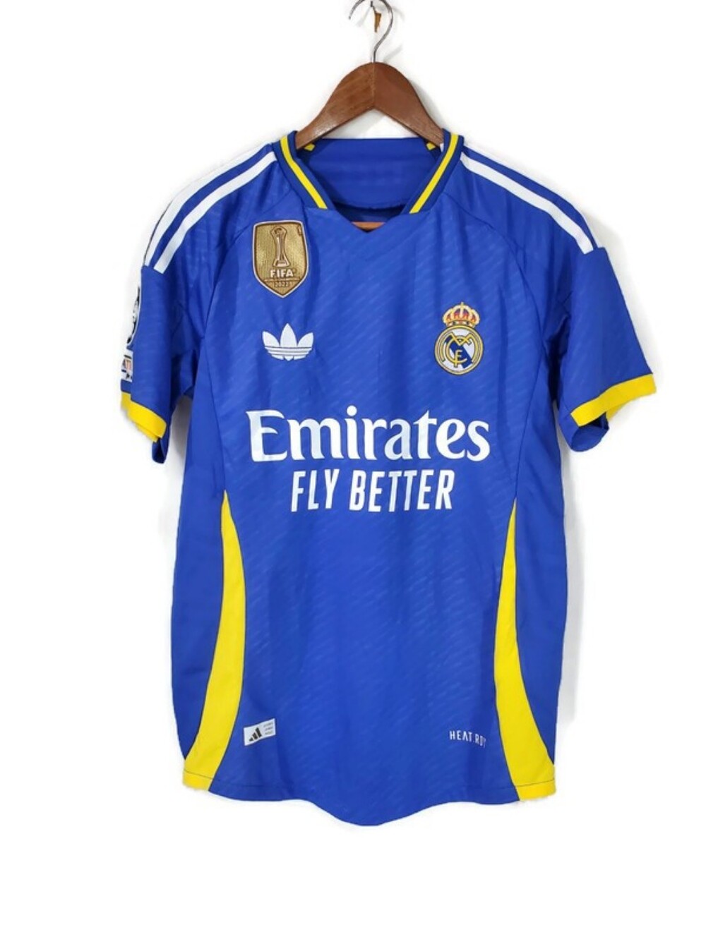 Real Madrid 22/23 Soccer Jersey Emirates Fly Better Featuring UEFA 14 X's Winner